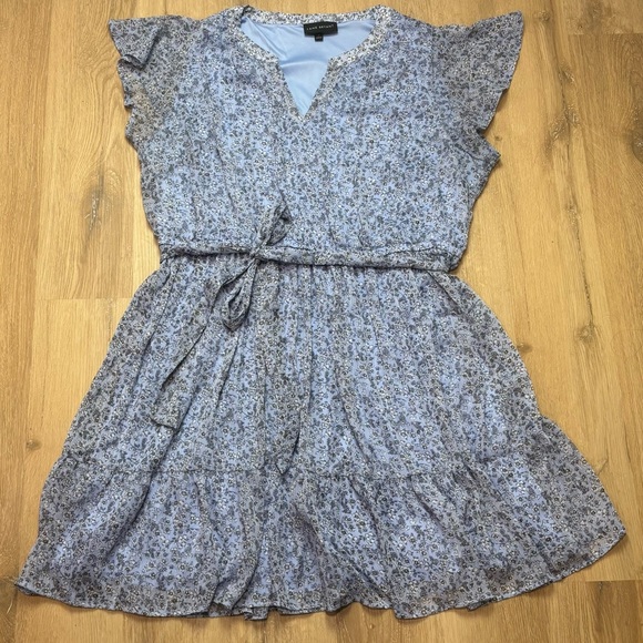 Lane Bryant Dresses & Skirts - Lane Bryant Floral Blue Dress with Tie 22